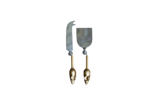 2-er Besteckset mit Messinggriff Souris