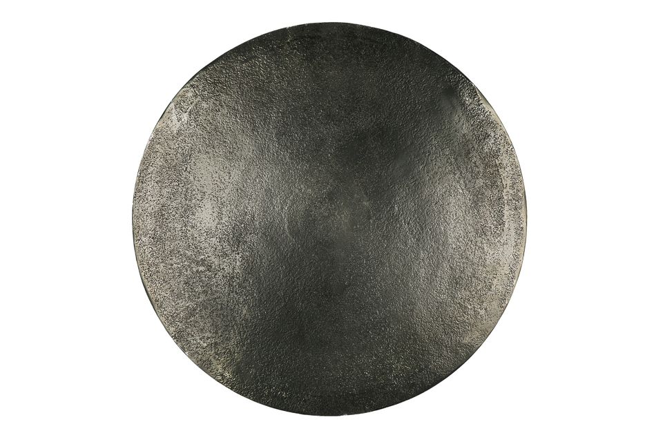 Kleine runde Tische aus schwarzem Metall