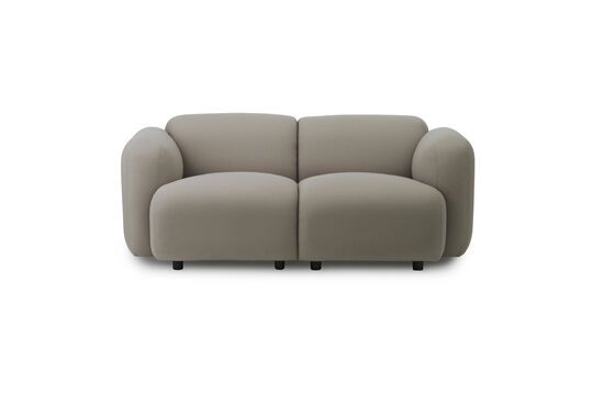 2-Sitzer-Sofa aus grauem Stoff Swell ohne jede Grenze