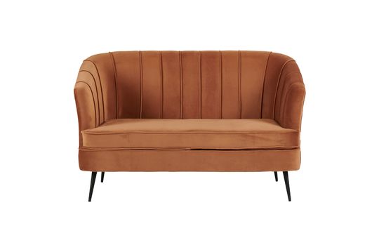 2-Sitzer-Sofa aus Samt Alfred in Terracotta