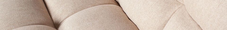 Materialbeschreibung 2-Sitzer-Sofa aus sandfarbenem Stoff Pepper