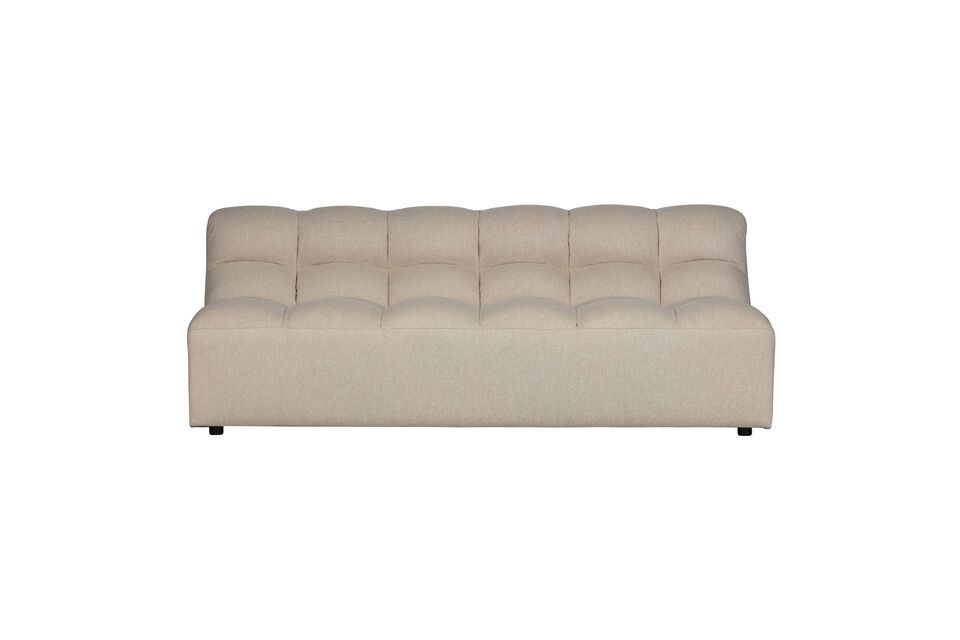 2-Sitzer-Sofa aus sandfarbenem Stoff Pepper Woood