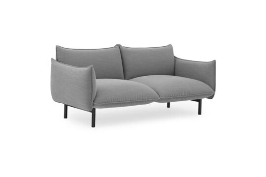 2-Sitzer-Sofa mit Stoffbezug in Grau Ark ohne jede Grenze