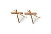 Miniaturansicht 2er-Set Haken aus heller Eiche Sticks 1