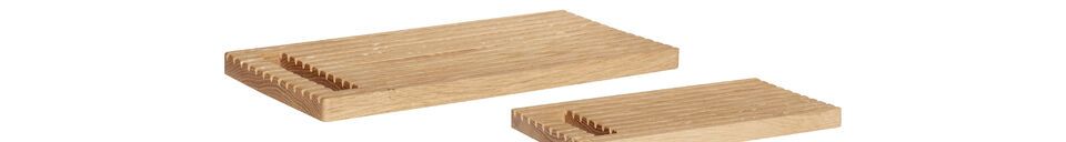 Materialbeschreibung 2er-Set Schneidebretter aus hellem Eichenholz Alley
