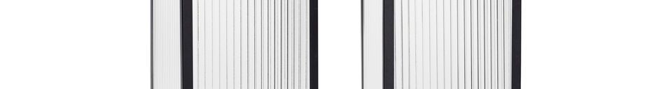 Materialbeschreibung 2er-Set Schwarze Glaslaternen Ripple