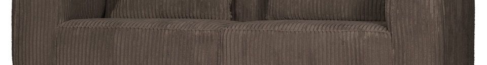 Materialbeschreibung 3-Sitzer-Sofa aus braunem Bean-Stoff