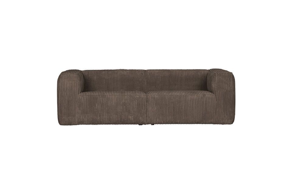 3-Sitzer-Sofa aus braunem Bean-Stoff Woood