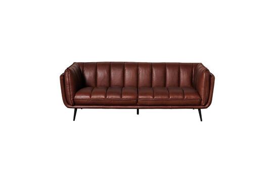 3-Sitzer-Sofa aus braunem Leder Slowboy