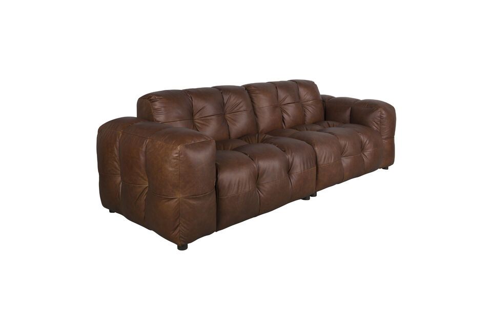3-Sitzer Sofa aus braunem Rindsleder Hackman DutchBone