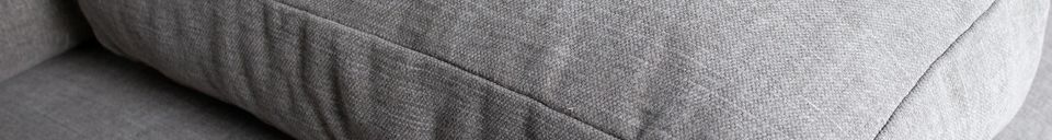 Materialbeschreibung 3-Sitzer-Sofa aus grauem Stoff Sleeve