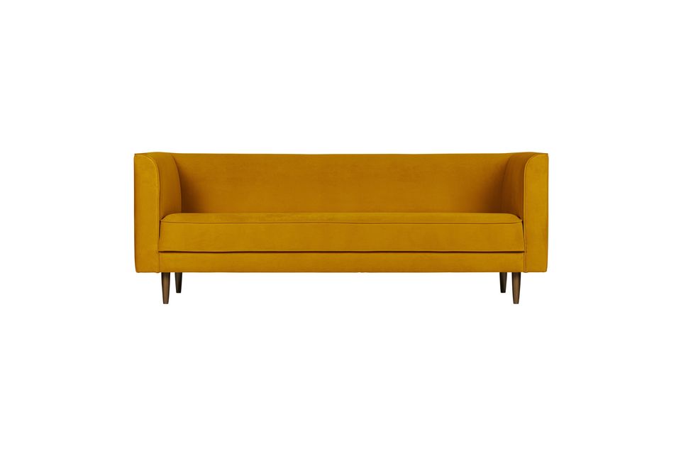 3-Sitzer-Sofa aus ockerfarbenem Samt Studio Vtwonen
