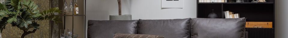 Materialbeschreibung 3-Sitzer-Sofa aus Stoff in Grau Tube