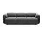 Miniaturansicht 3-Sitzer-Sofa aus Wolle und Leinen in Swell Grau ohne jede Grenze
