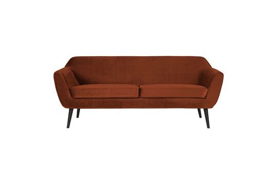 3-Sitzer-Sofa in Terracotta-Velours Rocco ohne jede Grenze