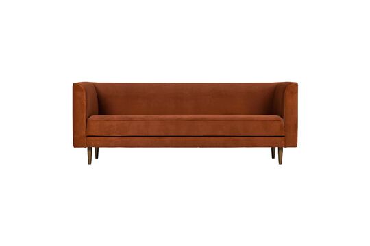 3-Sitzer-Sofa in Terracotta-Velours Studio ohne jede Grenze
