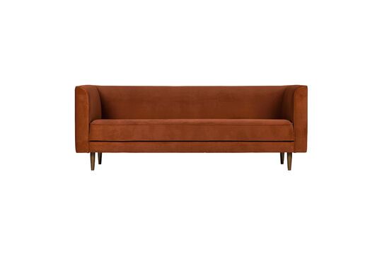 3-Sitzer-Sofa in Terracotta-Velours Studio