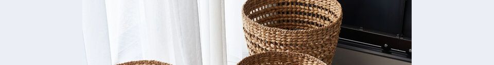 Materialbeschreibung 3er-Set Naturfaserkörbe hell Ramla