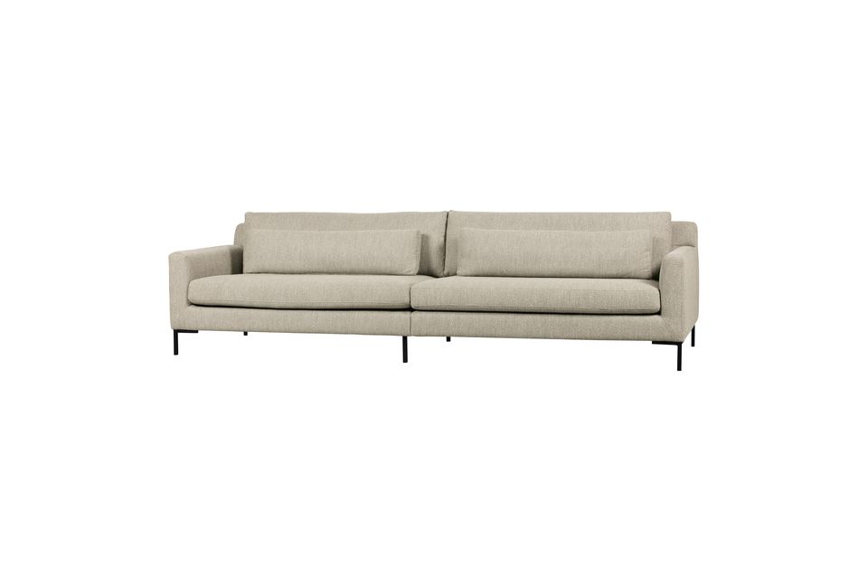 Das bequeme und moderne 4-Sitzer-Sofa aus beigem Stoff von VTwonen ist ausgestattet mit einem