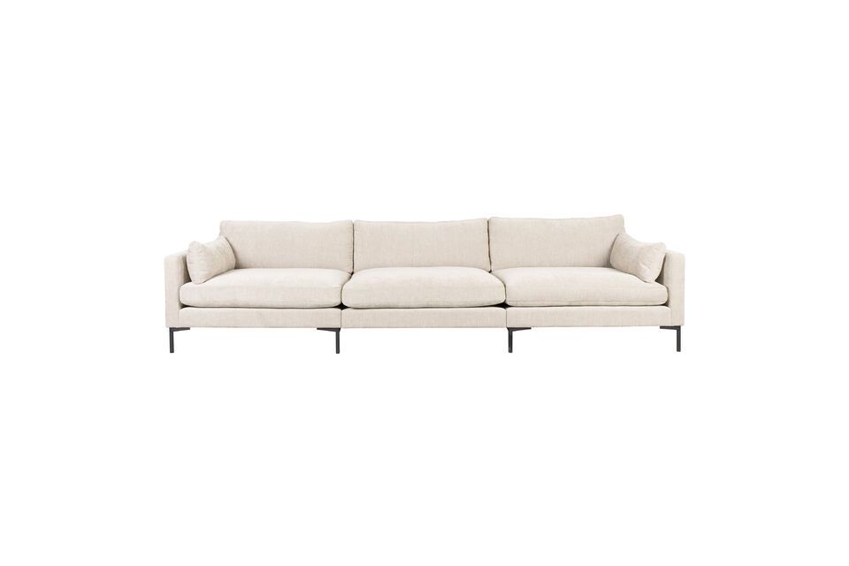 4-Sitzer Sofa aus cremefarbenem Stoff Summer Zuiver