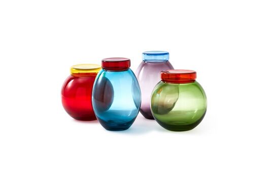 4er-Set Bloated Multicolor Glaskrüge
