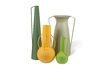 Miniaturansicht 4er-Set Vasen aus grünem Eisen Roman 1
