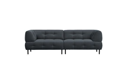 Anthrazitfarbenes 4-Sitzer-Sofa aus Velours Lloyd ohne jede Grenze