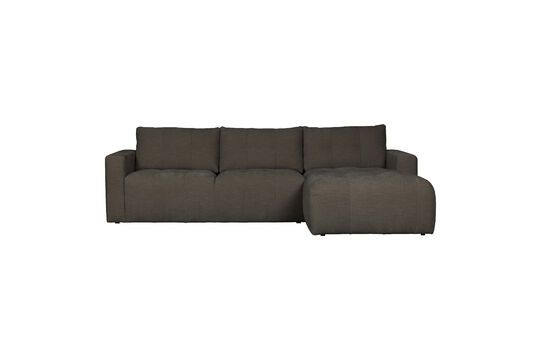 Anthrazitfarbenes Stoffsofa mit gerader Ecke Bar