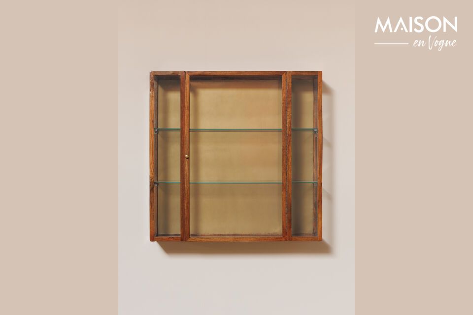 Azaria Wandvitrine aus dunklem Holz Chehoma