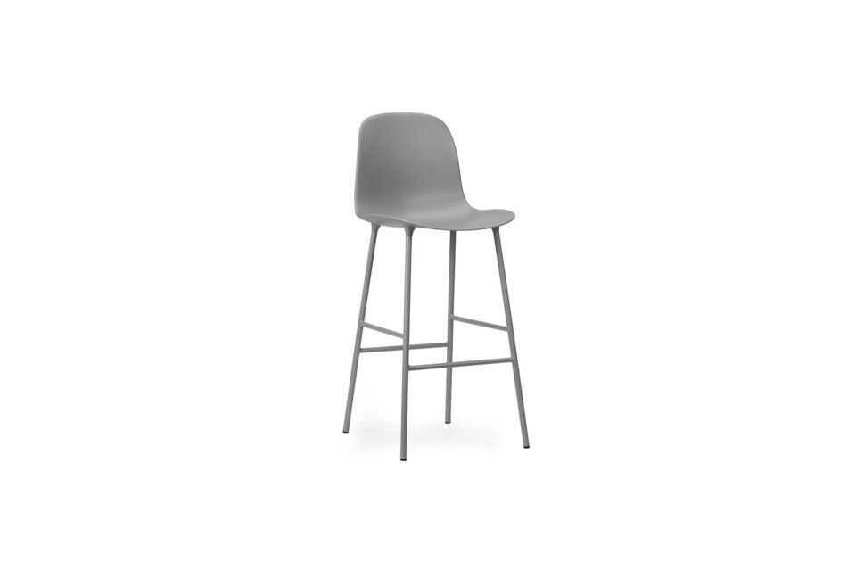 Barstuhl aus Stahl und Kunststoff grau 75cm Form Normann Copenhagen