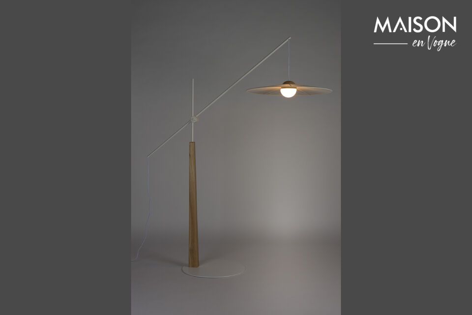 Beige Stehlampe aus Eisen Belle Zuiver