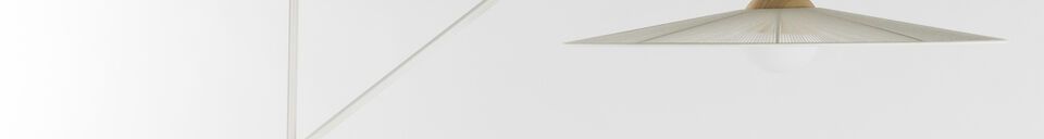 Materialbeschreibung Beige Stehlampe aus Eisen Belle