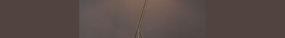 Materialbeschreibung Beige Stehlampe aus Eisen Murphy