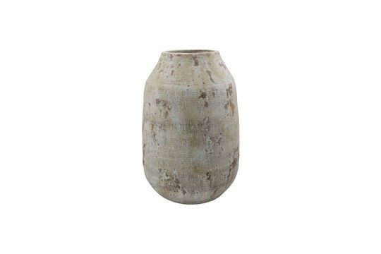 Beigefarbene Terrakotta-Vase Hafe ohne jede Grenze
