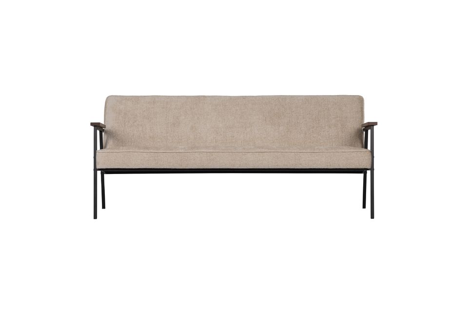 Beigefarbenes Samtsofa Elizabeth Woood