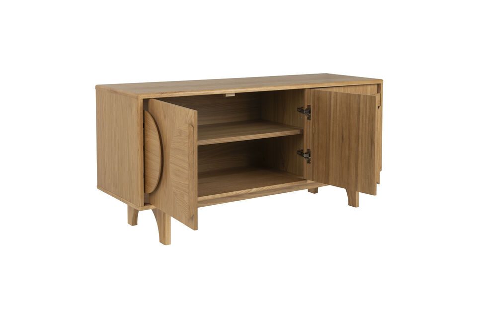 Beigefarbenes Sideboard aus Holz Groove - 2