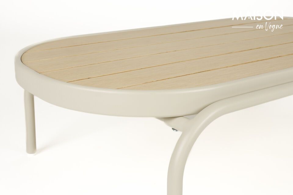 Beiger Gartentisch aus Aluminium Vista - 7