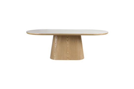 Beiger ovaler Esstisch aus Holz 200x90 Almira ohne jede Grenze