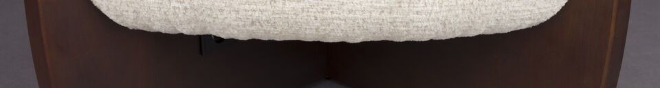Materialbeschreibung Beiger Pouf aus Stoff Emilius