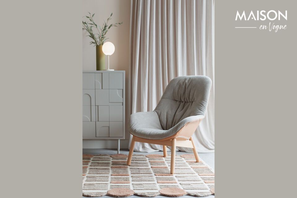 Beiger Sessel aus Buchenholz Duke White Label