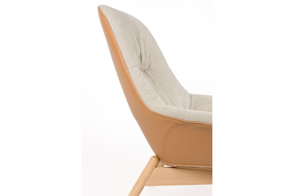 Beiger Sessel aus Buchenholz Duke - 9