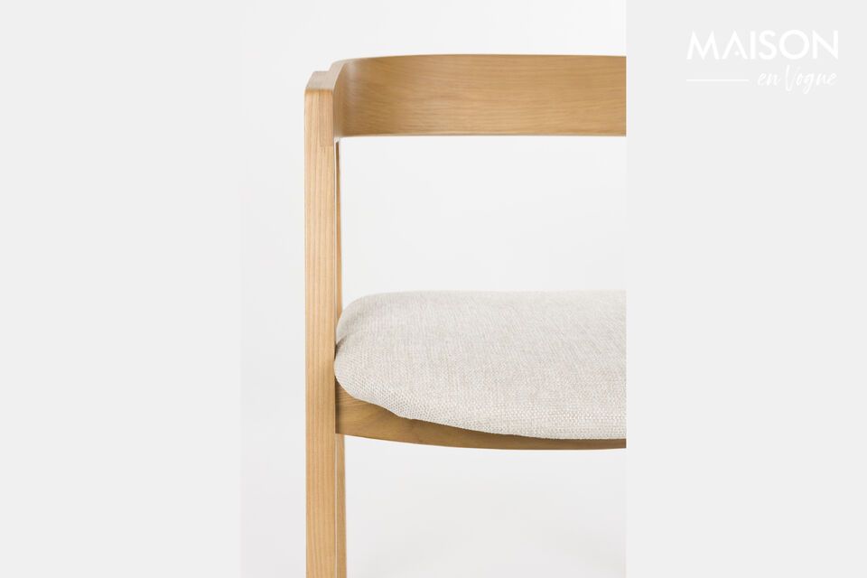 Beiger Stuhl aus Stoff Mads - 13