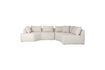 Miniaturansicht Beiges Ecksofa rechts 5-Sitzer aus Polyester Prosper 1