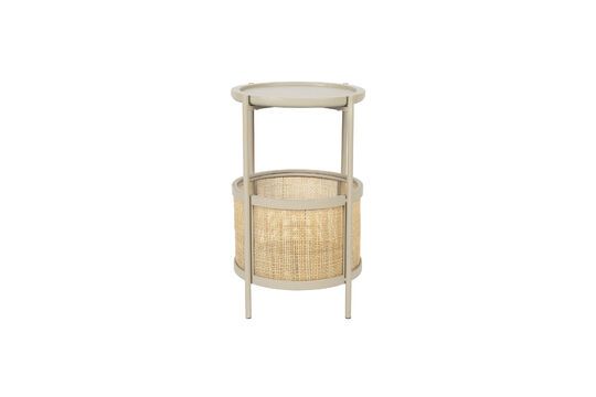 Beistelltisch aus beigem Rattan Makoto