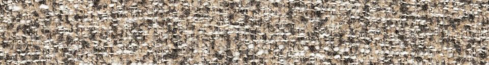 Materialbeschreibung Beistelltisch aus braunem Holz und Stoff Shelly