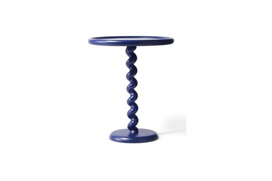 Beistelltisch aus dunkelblauem Aluminiumguss Twister