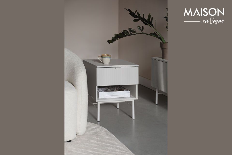Beistelltisch aus weißem Holz Cayo White Label