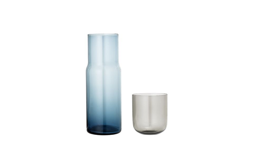 Blaue Dekantierkaraffe aus Glas Bloomingville