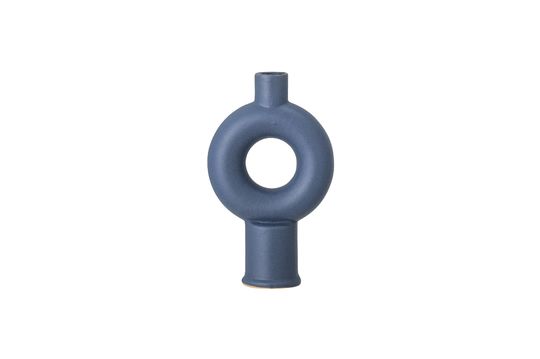 Blaue Vase aus Steingut Dardo