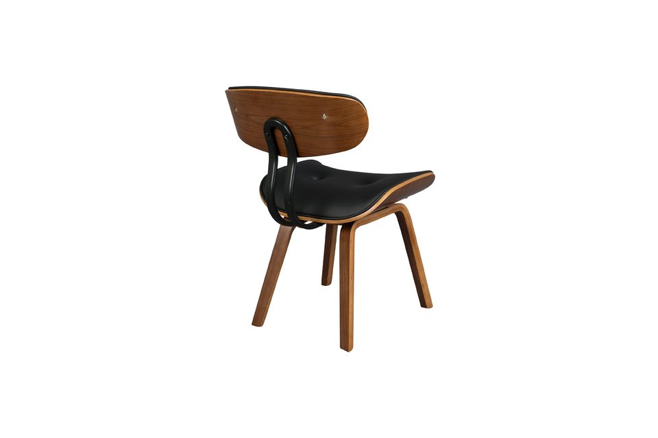 Braun-schwarzer Stuhl Black Wood - 10